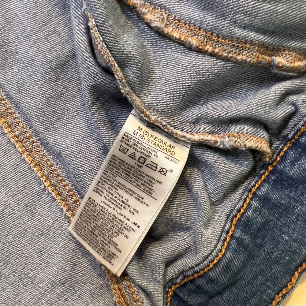 Old Navy Children Med Wash Blue Denim Stretch Cotton Blend Jean Jacket Size M/8